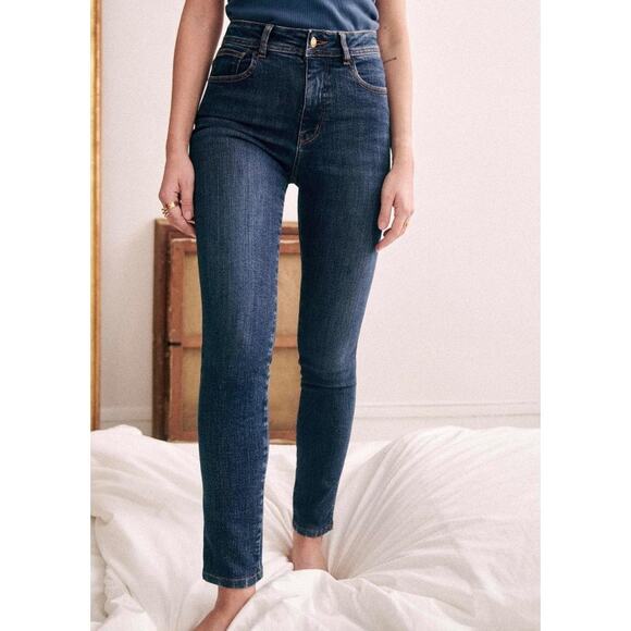 Sezane The Perfect Slim Skinny Jean Mid Rise - Picture 1 of 8